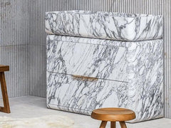 Arabescato White Marble Bathroom Vanity