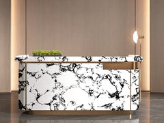 Artificial Panda White Engineered Marble Slab