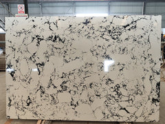 Artificial Panda White Engineered Marble Slab