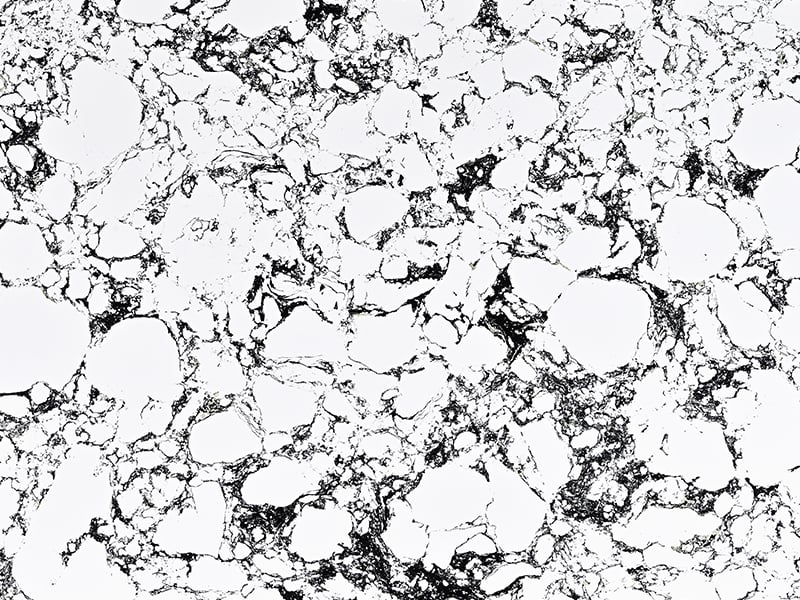 Artificial White Engineered Marble Slab with Black Green Vein