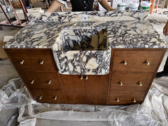 Calacatta Viola Marble Bathroom Vanity Cabinet