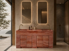 Customization Red Travertine Kitchen Island