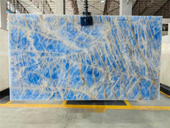 Natural Ice Cristallo Blue Quartzite Slab