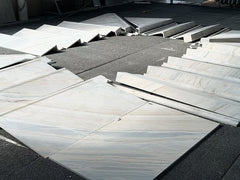 Palissandro White Marble Stair Treads