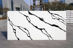 Engineered Panda White Quartz Slab