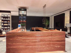 Red Travertine Slab