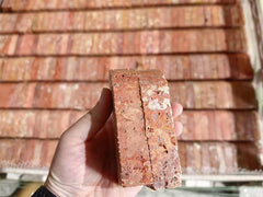 Red Travertine Fish Scale Mosaic Tile