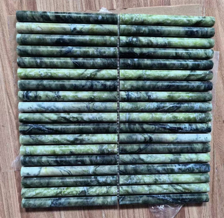 Stereo Strip Curved Marble Mosaic Tile
