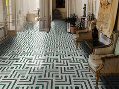 Green and White Marble Mosaic Tile