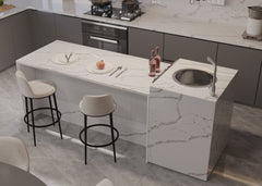 Artificial Calacatta White Quartz Stone Slab