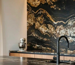 Black Magma Gold Granite Slab