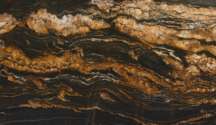 Black Magma Gold Granite Slab